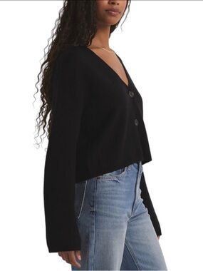 Z Supply Estelle Black Cardigan Sweater Size XS